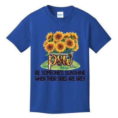 Psw Sunflower Proud Personal Support Worker Gift Kids T-Shirt