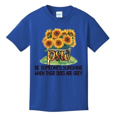 Psw Sunflower Proud Personal Support Worker Gift Kids T-Shirt