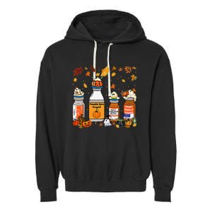 Pumpkin Spice Propofol Ativan Versed Haldol Halloween Nurse Garment-Dyed Fleece Hoodie