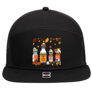 Pumpkin Spice Propofol Ativan Versed Haldol Halloween Nurse 7 Panel Mesh Trucker Snapback Hat