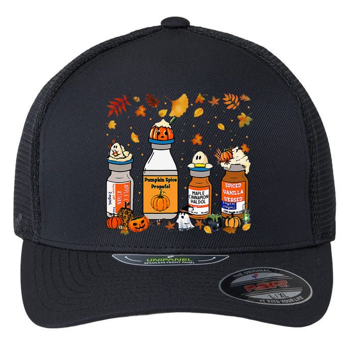 Pumpkin Spice Propofol Ativan Versed Haldol Halloween Nurse Flexfit Unipanel Trucker Cap