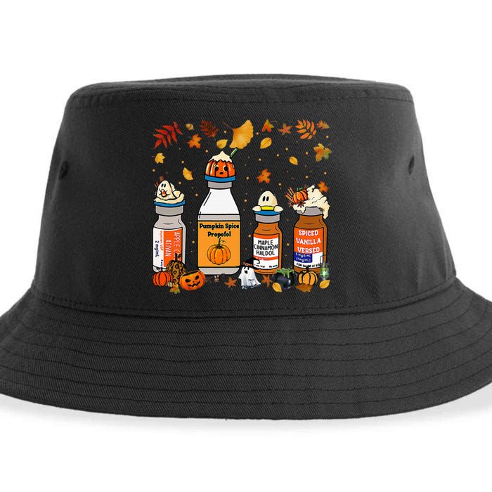 Pumpkin Spice Propofol Ativan Versed Haldol Halloween Nurse Sustainable Bucket Hat