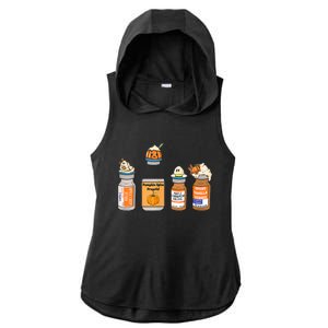 Pumpkin Spice Propofol Ativan Versed Haldol Nurse Halloween Ladies PosiCharge Tri-Blend Wicking Draft Hoodie Tank