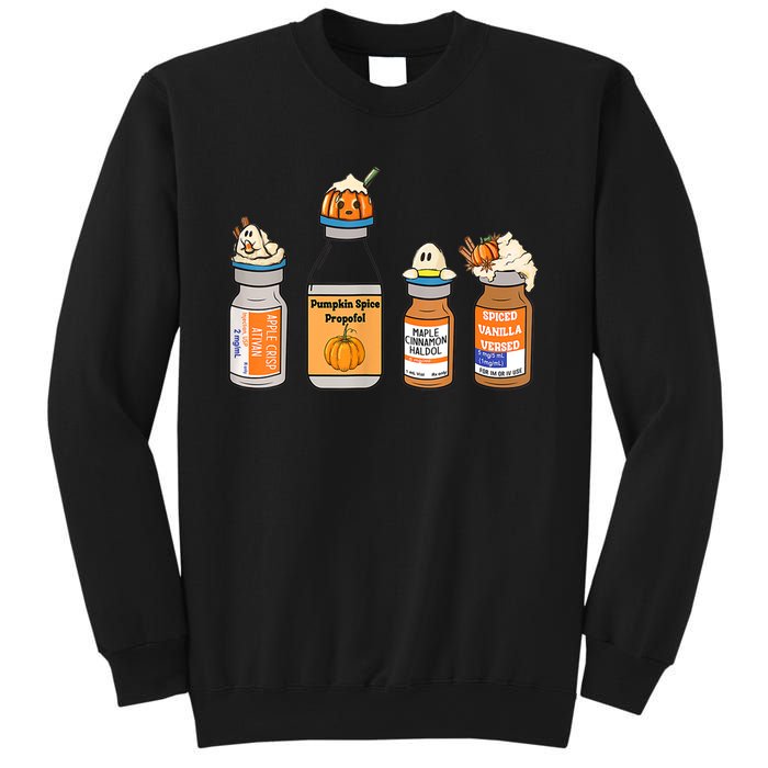 Pumpkin Spice Propofol Ativan Versed Haldol Nurse Halloween Sweatshirt