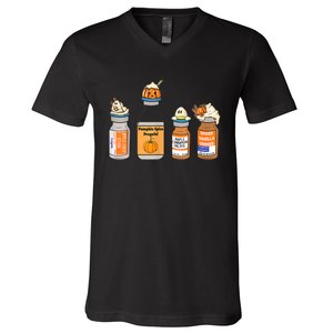 Pumpkin Spice Propofol Ativan Versed Haldol Nurse Halloween V-Neck T-Shirt