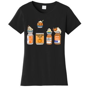 Pumpkin Spice Propofol Ativan Versed Haldol Nurse Halloween Women's T-Shirt