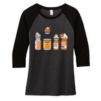 Pumpkin Spice Propofol Ativan Versed Haldol Nurse Halloween Women's Tri-Blend 3/4-Sleeve Raglan Shirt