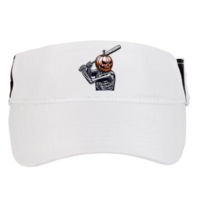 Pumpkin Skeleton Playing Baseball Player Halloween Adult Drive Performance Visor