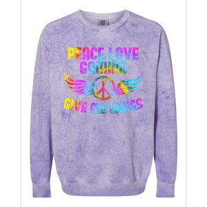 Peace Sign Peace Love Gaming Gamble Computer Game Gift Colorblast Crewneck Sweatshirt