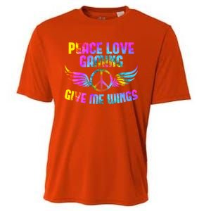 Peace Sign Peace Love Gaming Gamble Computer Game Gift Cooling Performance Crew T-Shirt