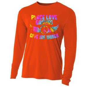 Peace Sign Peace Love Gaming Gamble Computer Game Gift Cooling Performance Long Sleeve Crew