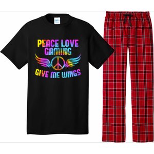 Peace Sign Peace Love Gaming Gamble Computer Game Gift Pajama Set