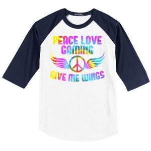 Peace Sign Peace Love Gaming Gamble Computer Game Gift Baseball Sleeve Shirt