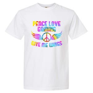 Peace Sign Peace Love Gaming Gamble Computer Game Gift Garment-Dyed Heavyweight T-Shirt