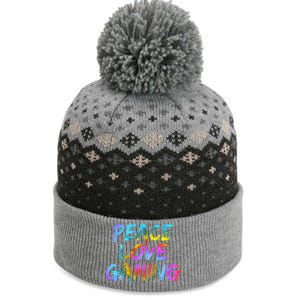 Peace Sign Peace Love Gaming Gaming Computer Game Gift The Baniff Cuffed Pom Beanie