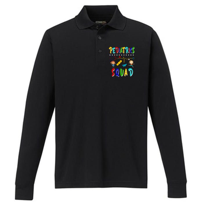 Pediatrics Squad Performance Long Sleeve Polo