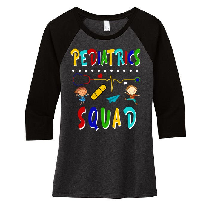 Pediatrics Squad Women's Tri-Blend 3/4-Sleeve Raglan Shirt