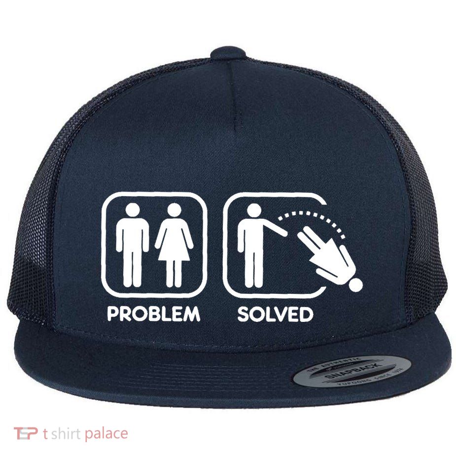 Problem Solved Flat Bill Trucker Hat