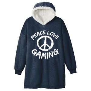 Peace Symbol Peace Love Gaming Gamble Love Computer Game Gift Hooded Wearable Blanket