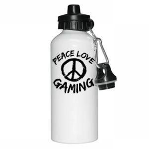 Peace Symbol Peace Love Gaming Gamble Love Computer Game Gift Aluminum Water Bottle