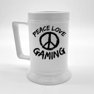 Peace Symbol Peace Love Gaming Gamble Love Computer Game Gift Beer Stein