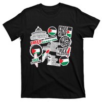 Palestine Solidarity Palestine Flag With Masjed Alaqsa T-Shirt