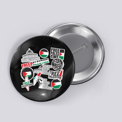 Palestine Solidarity Palestine Flag With Masjed Alaqsa Button