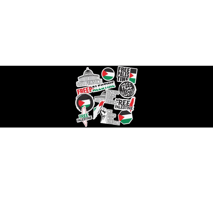 Palestine Solidarity Palestine Flag With Masjed Alaqsa Bumper Sticker