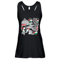 Palestine Solidarity Palestine Flag With Masjed Alaqsa Ladies Essential Flowy Tank