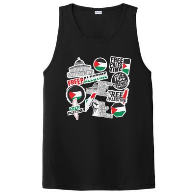 Palestine Solidarity Palestine Flag With Masjed Alaqsa PosiCharge Competitor Tank