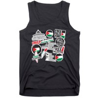 Palestine Solidarity Palestine Flag With Masjed Alaqsa Tank Top