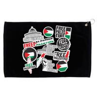 Palestine Solidarity Palestine Flag With Masjed Alaqsa Grommeted Golf Towel