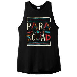 Para Squad Para Teacher Paraprofessional Ladies PosiCharge Tri-Blend Wicking Tank