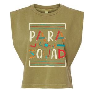 Para Squad Para Teacher Paraprofessional Garment-Dyed Women's Muscle Tee