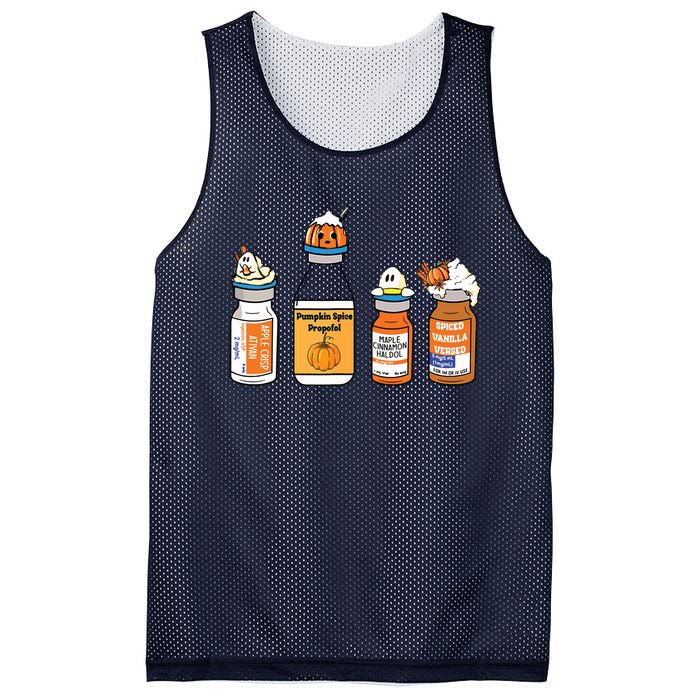 Pumpkin Spice Propofol Ativan Versed Haldol Nurse Halloween Mesh Reversible Basketball Jersey Tank