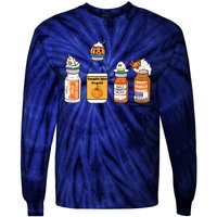 Pumpkin Spice Propofol Ativan Versed Haldol Nurse Halloween Tie-Dye Long Sleeve Shirt