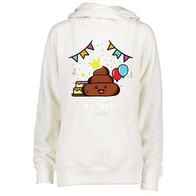 Poop Shit Poop Womens Funnel Neck Pullover Hood