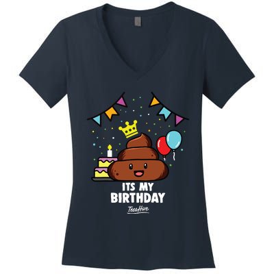 Poop Shit Poop Women's V-Neck T-Shirt