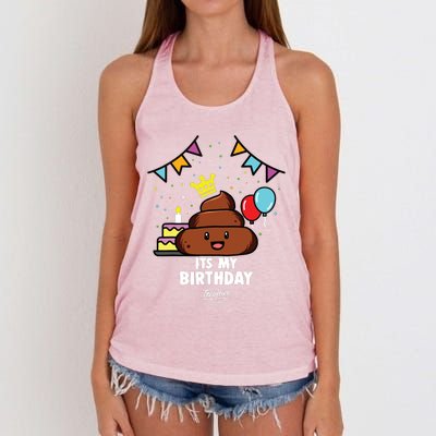 Poop Shit Poop Women's Knotted Racerback Tank