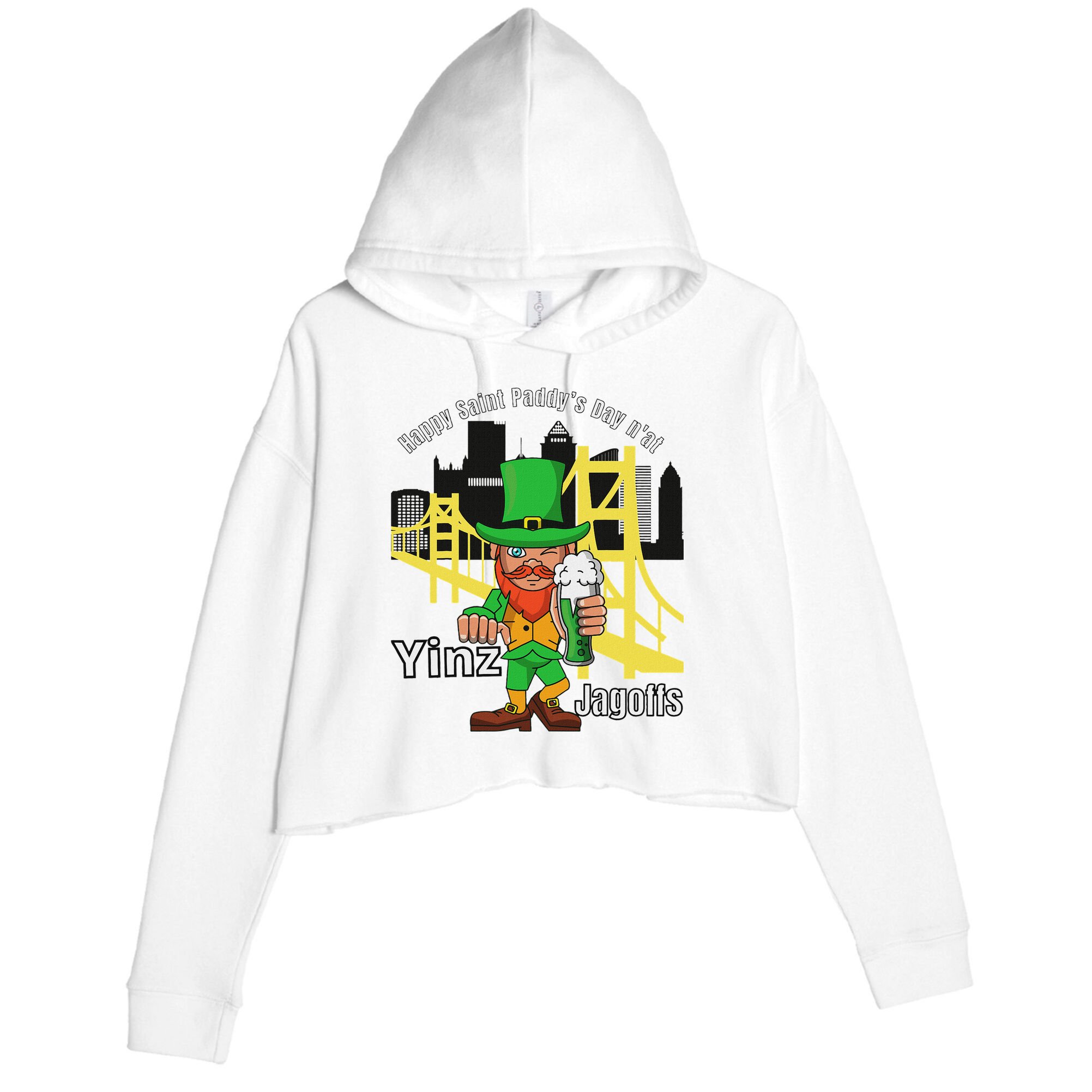 Pittsburgh St. PatrickS Day Crop Fleece Hoodie