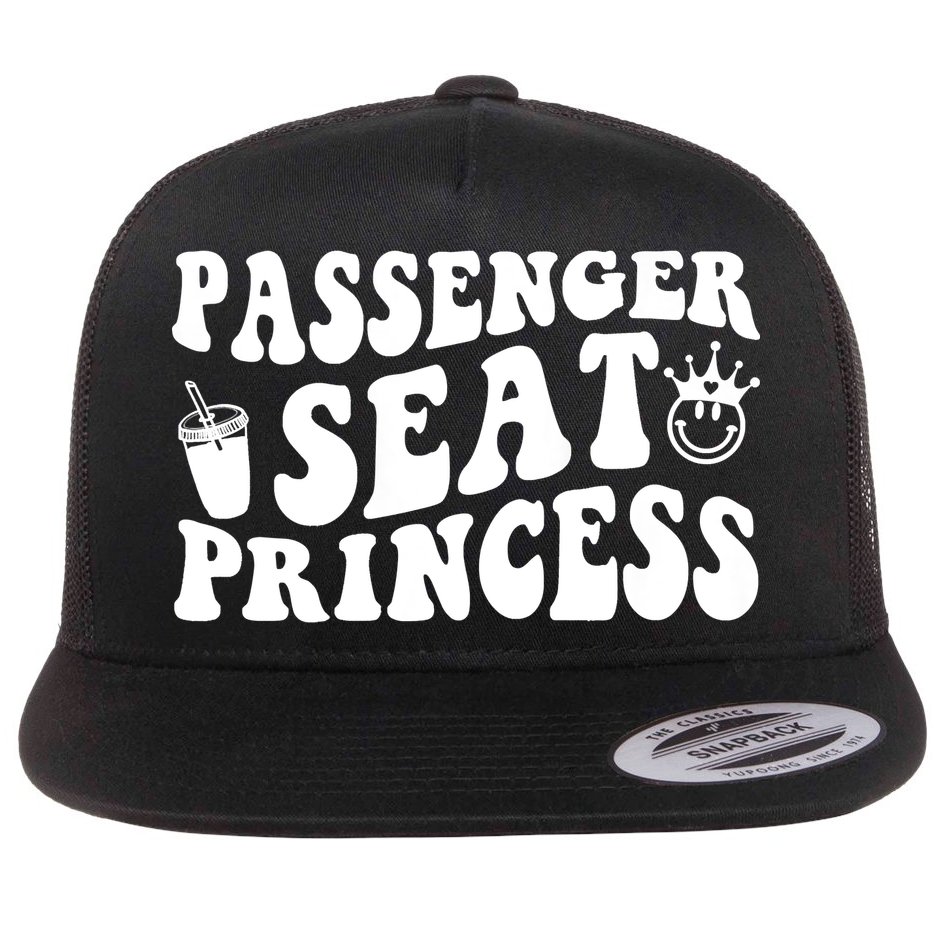 Princess Seat Passenger, Cute Girlfriend Princess Passenger Flat Bill Trucker Hat