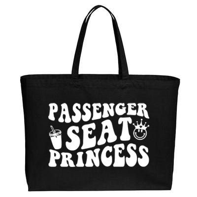 Princess Seat Passenger, Cute Girlfriend Princess Passenger Cotton Canvas Jumbo Tote