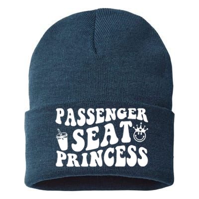 Princess Seat Passenger, Cute Girlfriend Princess Passenger Sustainable Knit Beanie