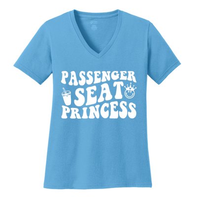 Princess Seat Passenger, Cute Girlfriend Princess Passenger Women's V-Neck T-Shirt