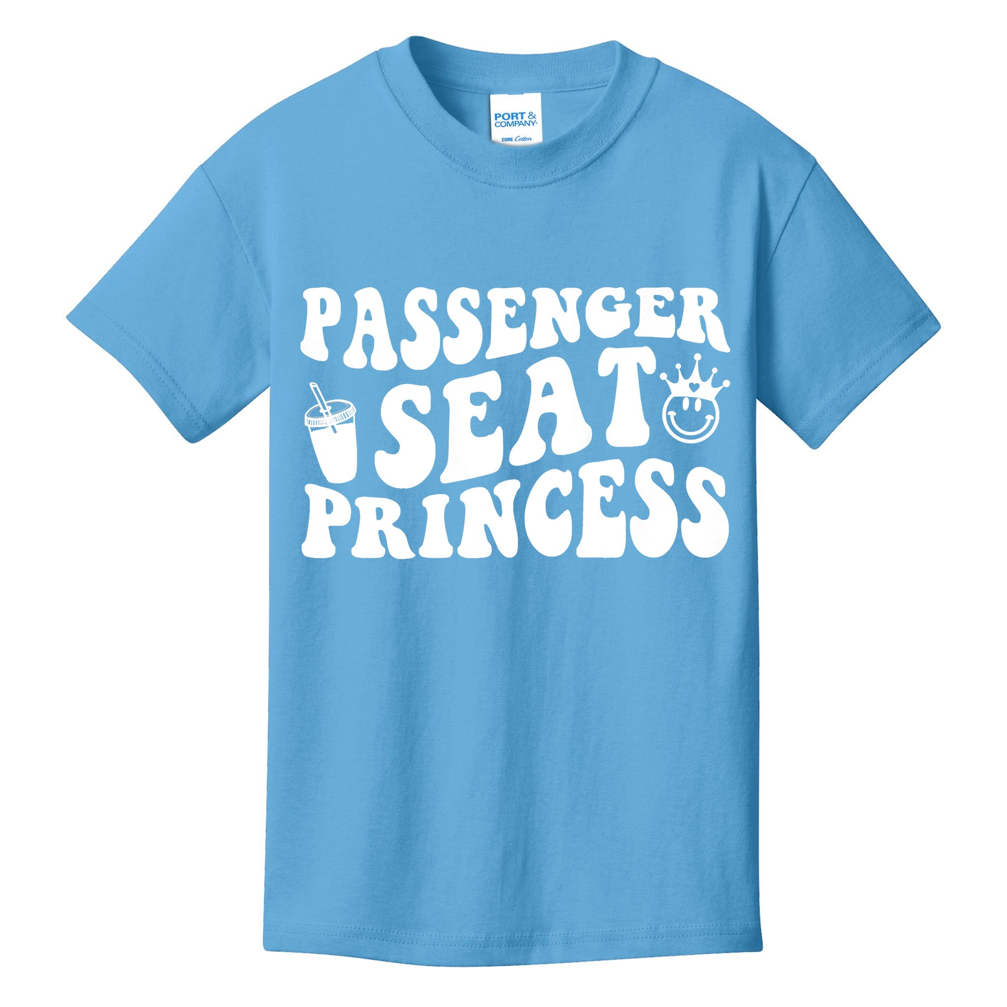 Princess Seat Passenger, Cute Girlfriend Princess Passenger Kids T-Shirt