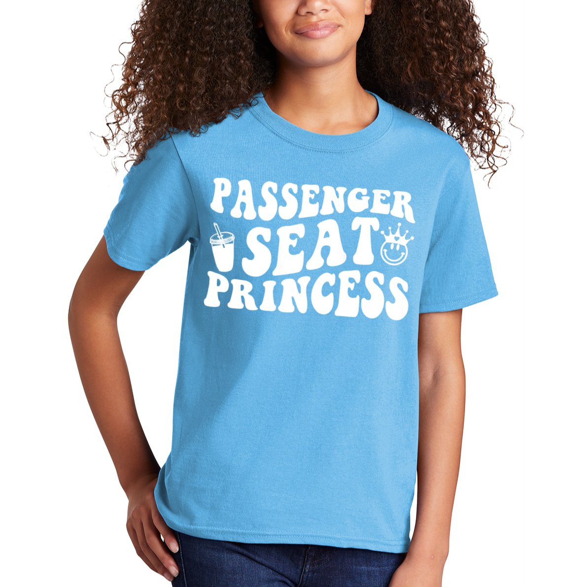 Princess Seat Passenger, Cute Girlfriend Princess Passenger Kids T-Shirt