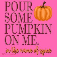 Pour Some Pumpkin On Me In The Name Of Spice Funny Fall Stripe Pom Pom Beanie