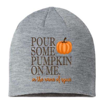 Pour Some Pumpkin On Me In The Name Of Spice Funny Fall Sustainable Beanie