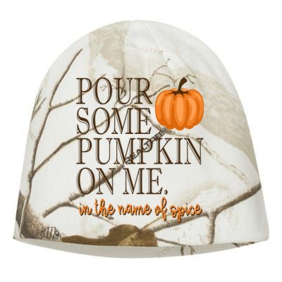 Pour Some Pumpkin On Me In The Name Of Spice Funny Fall Kati - Camo Knit Beanie