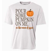 Pour Some Pumpkin On Me In The Name Of Spice Funny Fall Cooling Performance Crew T-Shirt